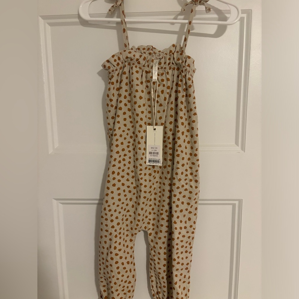 Rylee + Cru Tan Polka Dot Dress